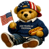 250 Years Of Freedom Teddy Bear | DTF Transfer Ready to Press | Patriotic Heat Transfer