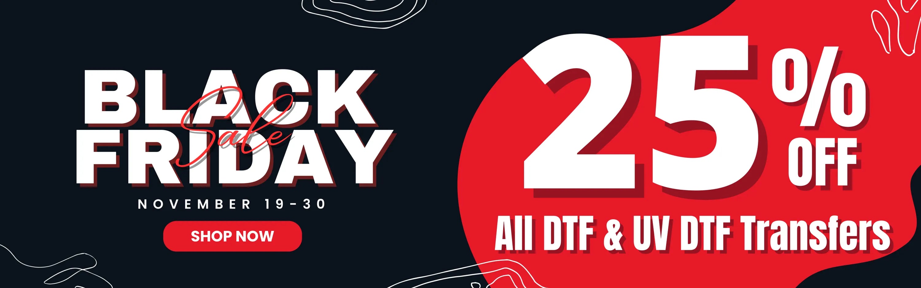 Zizo DTF Black Friday sale coupon for DTF transfers