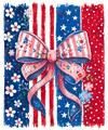 America Ribbon | DTF Transfer Ready to Press | Patriotic Heat Transfer