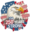Eg 250 Patch | DTF Transfer Ready to Press | Patriotic Heat Transfer