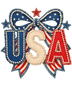 USA Ribbon| DTF Transfer Ready to Press | Patriotic Heat Transfer