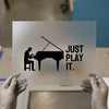 Pianist Just Play It | DTF Transfer Ready to Press | Musical Instrument Heat Transfer
