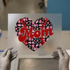 Baseball Mom Pink Leopard Heart | DTF Transfer Ready to Press | Game Day Heat Transfer