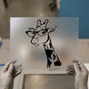 Giraffe with Glasses | DTF Transfer Ready to Press | Quirky Animal Heat Transfer