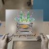 Free Your Mind Typewriter | DTF Transfer Ready to Press | Vintage Floral Heat Transfer
