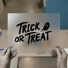 Trick or Treat Ghost | DTF Transfer Ready to Press | Halloween Brush Script Heat Transfer