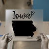 Love Iowa Script & State | DTF Transfer Ready to Press | Simple White Heat Transfer