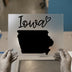 Love Iowa Script & State | DTF Transfer Ready to Press | Simple White Heat Transfer