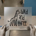Giraffe 'Wild and Three' | DTF Transfer Ready to Press | Kids Birthday Heat Transfer