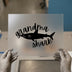 Grandma Shark Script | DTF Transfer Ready to Press | Family Fun Heat Transfer