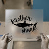 Brother Shark | DTF Transfer Ready to Press | Kids Script Heat Transfer