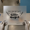 Mommy's Little Angel | DTF Transfer Ready to Press | Script Angel Wings Heat Transfer