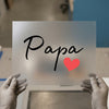 Papa Heart Script | DTF Transfer Ready to Press | Father's Day Heat Transfer