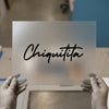 Chiquitita Script | DTF Transfer Ready to Press | Modern Calligraphy Heat Transfer