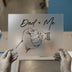 Dad + Me Fist Bump | DTF Transfer Ready to Press | Sketch Art Heat Transfer
