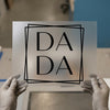 DADA Geometric Frame | DTF Transfer Ready to Press | Modern Heat Transfer