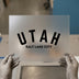 Utah Salt Lake City 'Block Curve' | DTF Transfer Ready to Press | Retro Style Heat Transfer