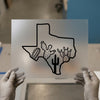 Texas Cactus Outline | DTF Transfer Ready to Press | Southwestern Heat Transfer