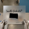 South Dakota Map & Script | DTF Transfer Ready to Press | State Love Heat Transfer