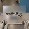 Nashville Script Music Note | DTF Transfer Ready to Press | Trendy Heat Transfer