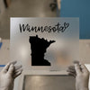 Minnesota Home Outline | DTF Transfer Ready to Press | State Love Heat Transfer