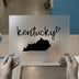 Kentucky Script Love | DTF Transfer Ready to Press | State Outline Heat Transfer