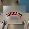 Chicago Arch Text | DTF Transfer Ready to Press | Collegiate Heat Transfer