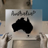 Australia Map & Script Love | DTF Transfer Ready to Press | Modern Calligraphy Heat Transfer