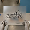 Happy Camper | DTF Transfer Ready to Press | Retro Camping Heat Transfer