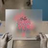 Hello Summer Palm Trees | DTF Transfer Ready to Press | Tropical Heat Transfer