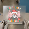 Stay Merry & Bright Santa | DTF Transfer Ready to Press | Retro Christmas Heat Transfer