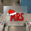 Mrs. Claus Hat | DTF Transfer Ready to Press | Festive Christmas Heat Transfer