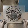 Rhode Island Hope House | DTF Transfer Ready to Press | Minimalist Line Art Heat Transfer