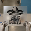 Mexican Sombrero Seis Siete | DTF Transfer Ready to Press | Graphic Heat Transfer