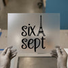 Six Sept Eiffel Tower | DTF Transfer Ready to Press | Parisian Style Heat Transfer