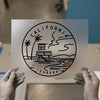 California Eureka Lifeguard Circle | DTF Transfer Ready to Press | Minimalist Heat Transfer
