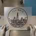 Illinois Skyline Seal | DTF Transfer Ready to Press | Outline Cityscape Heat Transfer