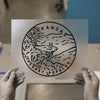 Arkansas & Regnat Populus | DTF Transfer Ready to Press | Scenic Line Art Heat Transfer