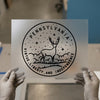Pennsylvania State Seal | DTF Transfer Ready to Press | Vintage Outline Heat Transfer