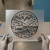 Alaska North of the Future DTF Transfer | Ready to Press | Minimalist Nature Heat Transfer