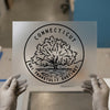 Connecticut Seal | DTF Transfer Ready to Press | Outline Heat Transfer