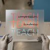 Teach Compassion Kindness Confidence | DTF Transfer Ready to Press | Retro Style Heat Transfer