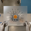 Be The Light Matthew 5:14 | DTF Transfer Ready to Press | Inspirational Sunburst Heat Transfer