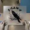 Raven 'F-CAW-F' | DTF Transfer Ready to Press | Gothic Heat Transfer