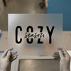 Cozy Season Script | DTF Transfer Ready to Press | Casual Heat Transfer