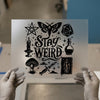 Stay Weird & Mystical | DTF Transfer Ready to Press | Dark Academia Heat Transfer