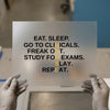 Eat Sleep Clinicals Nurse | DTF Transfer Ready to Press | Motivational Heat Transfer