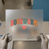 Bookworm Heart | DTF Transfer Ready to Press | Retro Style Heat Transfer