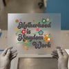 Motherhood is Kingdom Work | DTF Transfer Ready to Press | Floral Whimsical Heat Transfer