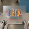 All Booked For Valentines | DTF Transfer Ready to Press | Retro Bookshelf Heat Transfer